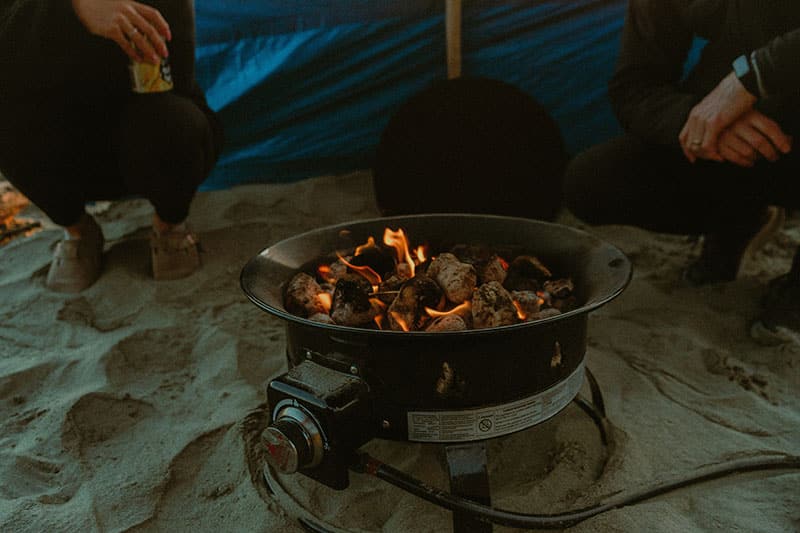 Propane campfire pit